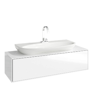 Тумба Genesis 120 подвесная с раковиной Escape 90, белый, Aqwella