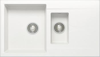 Мойка кухонная Polygran BRIG-870 №36 (Белый Хлопок)