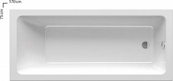 Ванна акриловая прямоугольная 10 градусов 170х75 белая CA71000000 Ravak