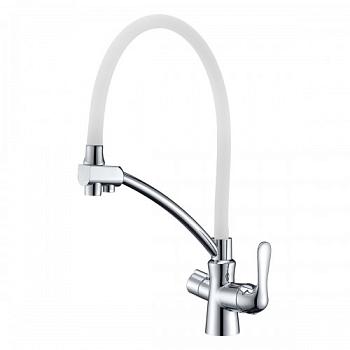 Смеситель для кухни  с подключением к фильтру с питьевой водой Comfort (LM3070C-White) Lemark