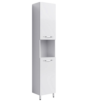 Пенал Аллегро 40 напольный с корзиной, белый, Aqwella