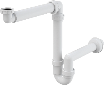 Сифон для раковины экономящий пространство с накидной гайкой 5/4 A434 Alcadrain
