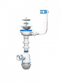 Сифон АНИ ГРОТ 3 1/2"*40 с жестким переливом мойки АНИ Пласт