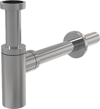 Сифон для раковины Ø32 DESIGN цельнометаллический круглый сифон А400 Alcaplast