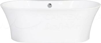 Акриловая ванна отдельностоящая овальная BB201-1700-800 (слив-перелив цв.хром) BelBagno