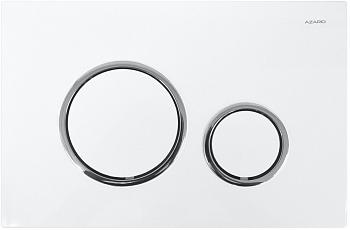 Панель смыва для инсталляции двойная, белый+хром AZ-8200-0045  Azario