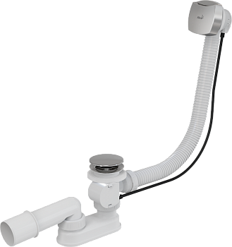 Сифон для ванны автомат комплект хромированный пластик/пластик длина 57 см A51CRM Alcaplast