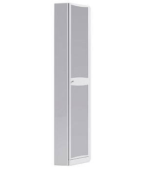 Пенал Барселона 40 напольный угловой с зеркалом L, белый, Aqwella