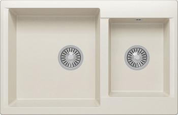 Мойка кухонная Polygran BRIG-772 №36 (Белый Хлопок)
