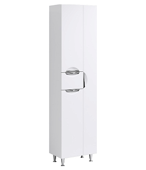 Пенал Лайн 50 напольный с ящиком, белый, Aqwella