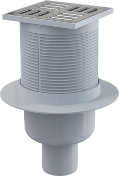 Сливной трап 105х105/50 подводка прямая решетка нерж.сталь гидрозатвор комби APV32 Alcaplast