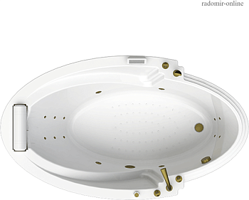 Ванна Ницца-Bronze (рама, панели, подгол., слив-перелив, форсунки, контрол.) Radomir 