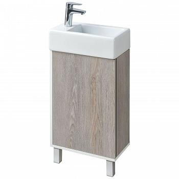 Тумба Эмма белый/дуб навара под раковину Эрис 46, Aquaton