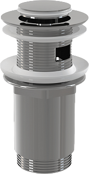 Водослив для раковины click/clack 5/4 цельнометаллический с малой заглушкой A391 Alcaplast