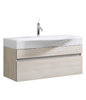 Тумба Бергамо 100 подвесная с раковиной Bergamo 100, акация, Aqwella