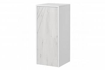 Шкафчик Сакура с корзиной ольха наварра/белый глянец, Aquaton