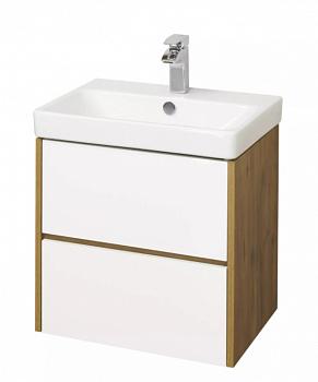 Тумба Сканди 55 под раковину Адриана 55 белый/дуб рустик Aquaton
