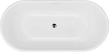 Акриловая ванна отдельностоящая овальная BB401-1700-800 (слив-перелив цв.хром) BelBagno